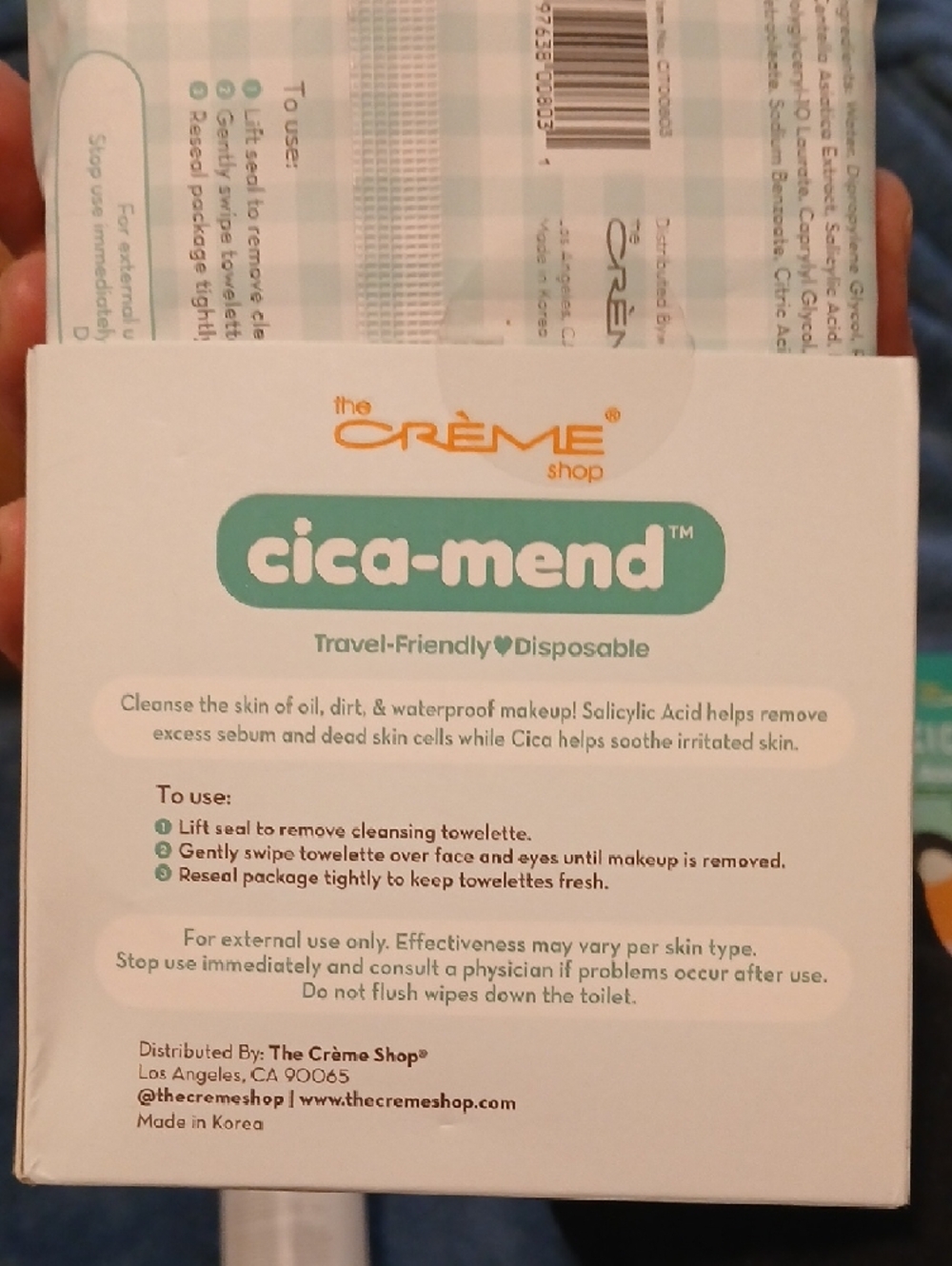 The Creme Shop Cica-Mend Blemish Cleansing Towelettes + Mask + Cooling Mist - Picture 7 of 9